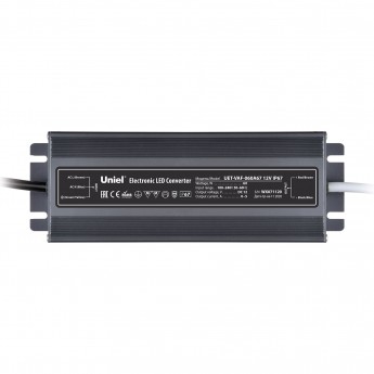Блок питания ультратонкий UNIEL UET-VAF-060A67 12V IP67 Блок питания ультратонкий UNIEL UET-VAF-060A67 12V IP67