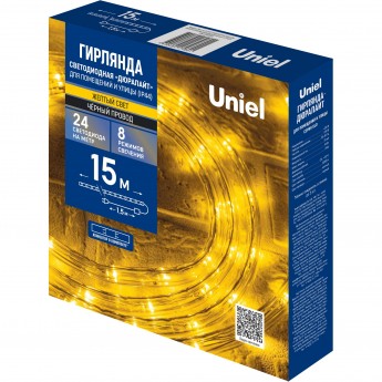 Гирлянда светодиодная Дюралайт UNIEL ULD-D50 15M/С08 IP44 YELLOW, 15м Гирлянда светодиодная Дюралайт UNIEL ULD-D50 15M/С08 IP44 YELLOW, 15м