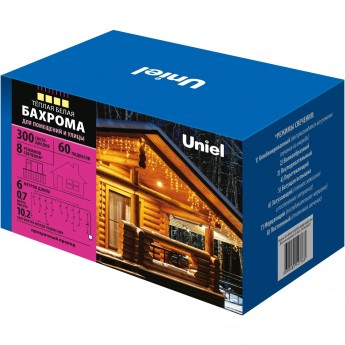 Гирлянда UNIEL ULD-B6007-300/DTA WARM WHITE IP44 Гирлянда UNIEL ULD-B6007-300/DTA WARM WHITE IP44