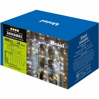 Гирлянда UNIEL ULD-C4030-480/TTA WARMWHITE-WHITE IP44 Гирлянда UNIEL ULD-C4030-480/TTA WARMWHITE-WHITE IP44