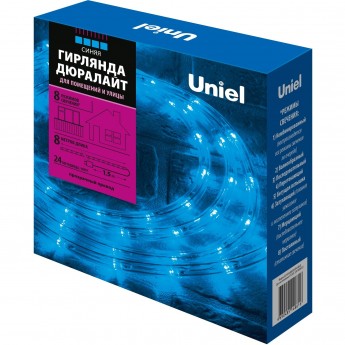 Гирлянда UNIEL ULD-D50 8M/С08 IP44 BLUE Гирлянда UNIEL ULD-D50 8M/С08 IP44 BLUE