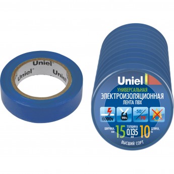 Изоляционная лента UNIEL UIT-135P 10/15/10 BLU