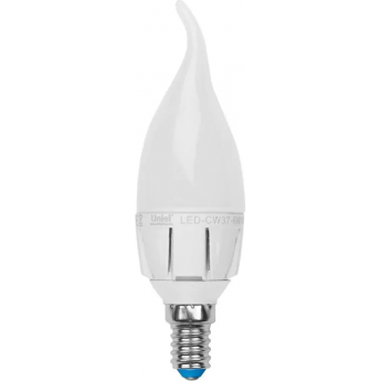 Лампа светодиодная диммируемая UNIEL LED-CW37-6W/WW/E14/FR/DIM ALP01WH Лампа светодиодная диммируемая UNIEL LED-CW37-6W/WW/E14/FR/DIM ALP01WH