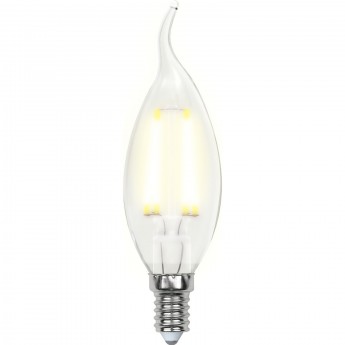 Лампа светодиодная UNIEL LED-CW35-6W/WW/E14/FR PLS02WH картон Лампа светодиодная UNIEL LED-CW35-6W/WW/E14/FR PLS02WH картон