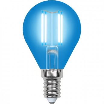 Лампа светодиодная UNIEL LED-G45-5W/BLUE/E14 GLA02BL картон Лампа светодиодная UNIEL LED-G45-5W/BLUE/E14 GLA02BL картон