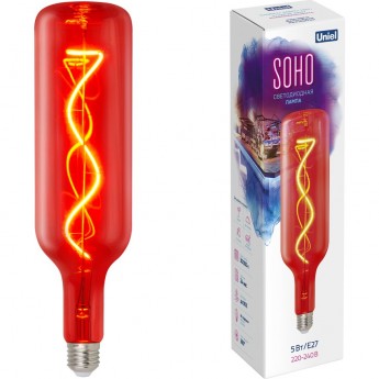 Лампа светодиодная UNIEL LED-SF21-5W/SOHO/E27/CW RED GLS77RD Лампа светодиодная UNIEL LED-SF21-5W/SOHO/E27/CW RED GLS77RD