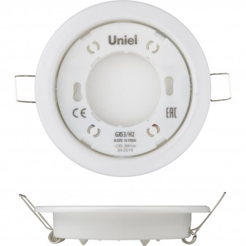 Светильник UNIEL GX53/H2 WHITE 10 PROM Светильник UNIEL GX53/H2 WHITE 10 PROM