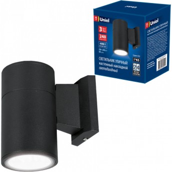 Светильник UNIEL ULU-S21A-3W/4000K IP65 BLACK Светильник UNIEL ULU-S21A-3W/4000K IP65 BLACK