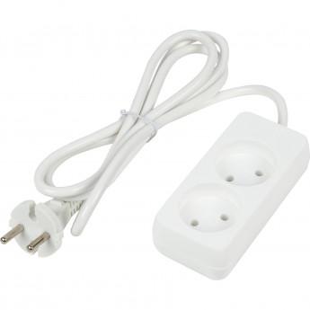 Удлинитель серии UNIEL S-CU2-1,5 WHITE , шнур 1,5м., 2 гнезда, 10A, б/з Удлинитель серии UNIEL S-CU2-1,5 WHITE , шнур 1,5м., 2 гнезда, 10A, б/з