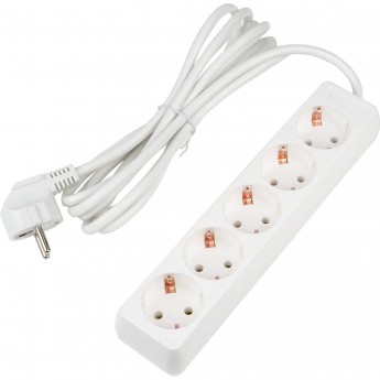 Удлинитель UNIEL S-GCU5-3 WHITE серии Ultra, шнур 3м., 5 гнезд, 16A, с/з