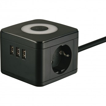 Удлинитель UNIEL STANDARD S-GCD2-1,5SBU BLACK Удлинитель UNIEL STANDARD S-GCD2-1,5SBU BLACK