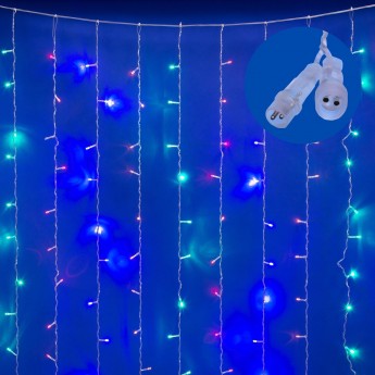 Занавес светодиодный с эффектом мерцания UNIEL ULD-C3020-264/TTK MULTI IP44 3х2м Занавес светодиодный с эффектом мерцания UNIEL ULD-C3020-264/TTK MULTI IP44 3х2м